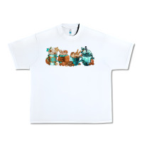 White Winter Coffee Cups Urban Heavy Tee - FaDigitalArtStudio
