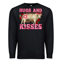 Black hugs and kisses charolais bull Premium Sweatshirt - RanaPortraitStore