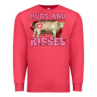 Cardinal hugs and kisses charolais bull Premium Sweatshirt - RanaPortraitStore
