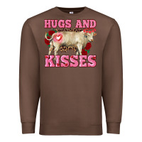 Chestnut hugs and kisses charolais bull Premium Sweatshirt - RanaPortraitStore