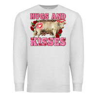 Oatmeal Heather hugs and kisses charolais bull Premium Sweatshirt - RanaPortraitStore