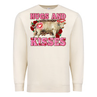 Sandshell hugs and kisses charolais bull Premium Sweatshirt - RanaPortraitStore