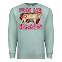 Seafoam hugs and kisses charolais bull Premium Sweatshirt - RanaPortraitStore