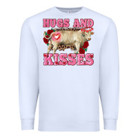 White hugs and kisses charolais bull Premium Sweatshirt - RanaPortraitStore