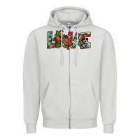 Dove Grey love rodeo Zipper Hoodie - JahusDesignShop