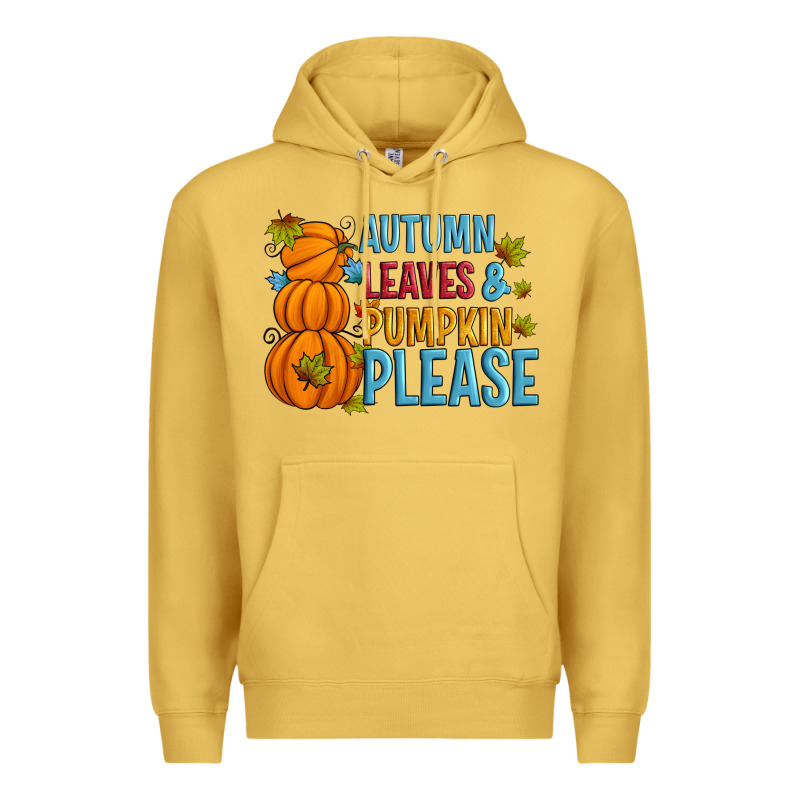 Autumn Leaves And Pumpkin Please Premium Hoodie by Artiststas | Teevron