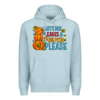 Blue Mist Autumn leaves and pumpkin please Premium Hoodie - Artiststas