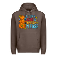 Coffee Autumn leaves and pumpkin please Premium Hoodie - Artiststas