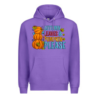 Purple Autumn leaves and pumpkin please Premium Hoodie - Artiststas