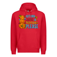 Red Autumn leaves and pumpkin please Premium Hoodie - Artiststas