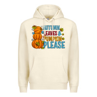 Sandshell Autumn leaves and pumpkin please Premium Hoodie - Artiststas