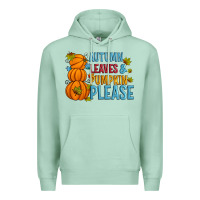 Seafoam Autumn leaves and pumpkin please Premium Hoodie - Artiststas