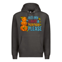 Smoke Autumn leaves and pumpkin please Premium Hoodie - Artiststas