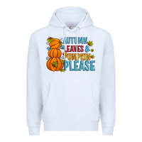 White Autumn leaves and pumpkin please Premium Hoodie - Artiststas