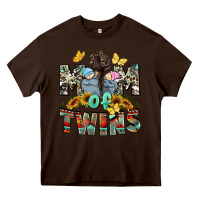 Chocolate Brown Mom of twins Mother's Day Heavy Core Tee - CowGirlArtShop