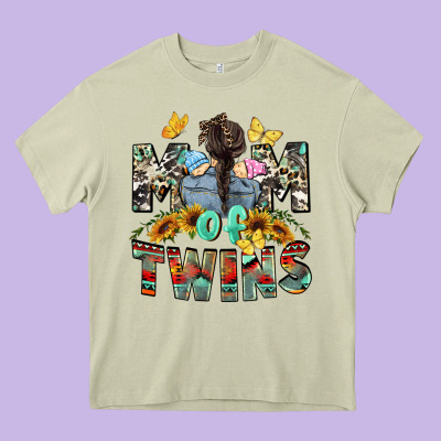 Mom Of Twins Mother's Day Heavy Core Tee Designed By Cowgirlartshop