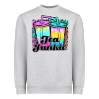 Heather Grey tea junkie Heavyweight Sweatshirt - JahusDesignShop
