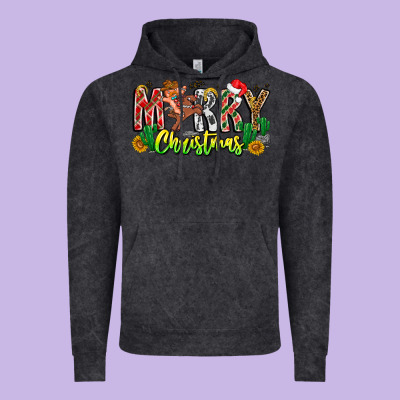 Merry Christmas Vintage Hoodie Designed By Cowhidedigitalart