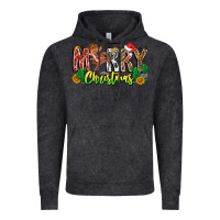 Vintage Black Merry Christmas Vintage Hoodie - CowhideDigitalArt