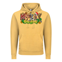 Vintage Mustard Merry Christmas Vintage Hoodie - CowhideDigitalArt