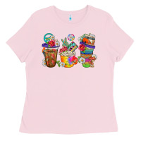 Bubblegum Pink hippie coffee cups bbs Ladies Tee - BundleAndBundleShop