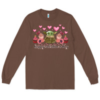 Chestnut happy valentines day yoda Long Sleeve Tee - CowhideDigitalArt