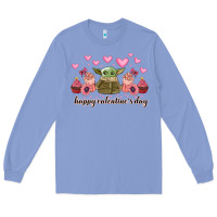 Colony Blue happy valentines day yoda Long Sleeve Tee - CowhideDigitalArt