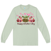 Matcha happy valentines day yoda Long Sleeve Tee - CowhideDigitalArt