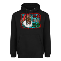 Black african american santa ho ho ho Heavyweight Hoodie - RanaPortraitStore