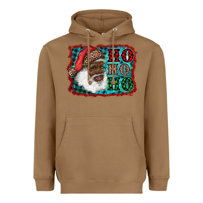 African American Santa Ho Ho Ho Heavyweight Hoodie by RanaPortraitStore | Teevron