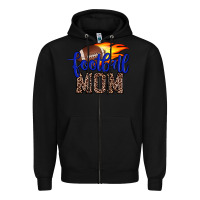 Black football mom Zipper Hoodie - JahusDesignShop