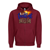 Burgundy football mom Zipper Hoodie - JahusDesignShop