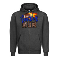 Charcoal Heather football mom Zipper Hoodie - JahusDesignShop
