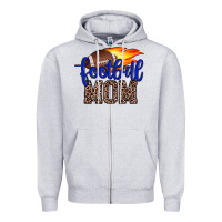 Heather Grey football mom Zipper Hoodie - JahusDesignShop