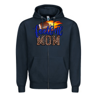 Navy football mom Zipper Hoodie - JahusDesignShop