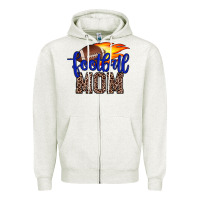 Oatmeal Heather football mom Zipper Hoodie - JahusDesignShop