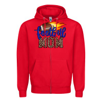 Red football mom Zipper Hoodie - JahusDesignShop