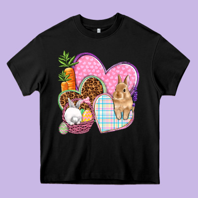 Easter Hearts Easter Day Heavy Core Tee Designed By Howdyjamesfarm