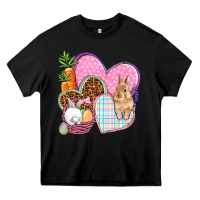 Black Easter hearts Easter Day Heavy Core Tee - HowdyJamesFarm