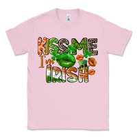 Bubblegum Pink Kiss me i am irish St. Patrick's Day Classic Tee - CowGirlArtShop