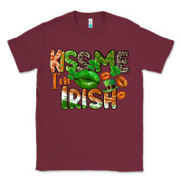 Burgundy Kiss me i am irish St. Patrick's Day Classic Tee - CowGirlArtShop