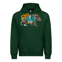Forest Green mama bear sunflowers leopard cowhide mother's day Urban Hoodie - Jasminsmagicworld