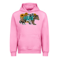 Fuchsia Pink mama bear sunflowers leopard cowhide mother's day Urban Hoodie - Jasminsmagicworld