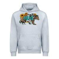 Heather Grey mama bear sunflowers leopard cowhide mother's day Urban Hoodie - Jasminsmagicworld