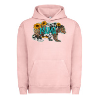 Pigment Salmon mama bear sunflowers leopard cowhide mother's day Urban Hoodie - Jasminsmagicworld