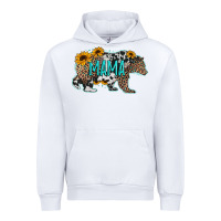 White mama bear sunflowers leopard cowhide mother's day Urban Hoodie - Jasminsmagicworld