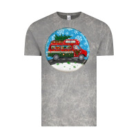 Cloud Rock santa claus with retro van  christmas ornament Vintage Tee - BundleAndBundleShop