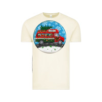 Vintage Arctic santa claus with retro van  christmas ornament Vintage Tee - BundleAndBundleShop