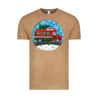 Vintage Camel santa claus with retro van  christmas ornament Vintage Tee - BundleAndBundleShop