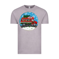Vintage Zinc santa claus with retro van  christmas ornament Vintage Tee - BundleAndBundleShop